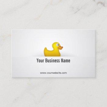 simple yellow rubber duck business card