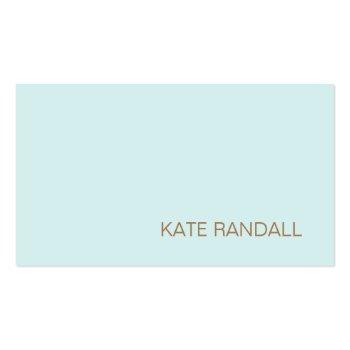 Small Simpleturquoise Blue Beauty Salon Professional Business Card Front View