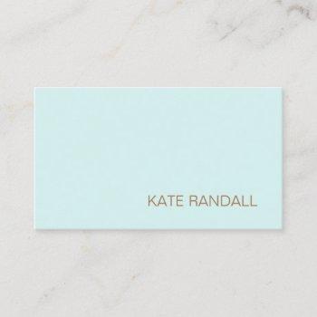 simpleturquoise blue beauty salon professional business card