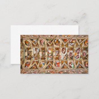 sistine chapel ceiling by michelangelo business card