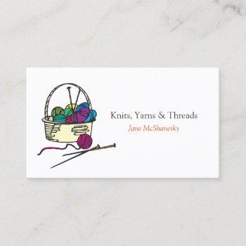 skein crochet yarn knitting craft business business card