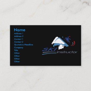 ski instructor business cards