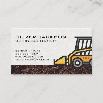 skid steer loader | bulldozer | dirt business card
