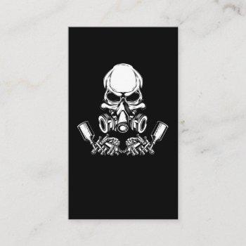skull painter car painting business card