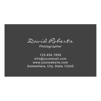 Small Skyline Aerial Video & Photography Modern Gray Business Card Back View