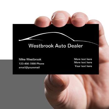 sleek modern auto buying service business card