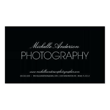 Small Sleek Photographer | Photography Business Card Front View