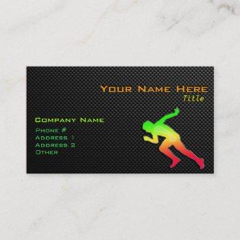 sleek running business card