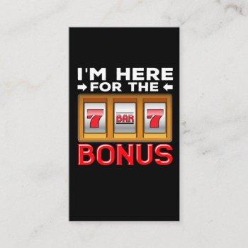 slot machine gambling funny casino fan business card