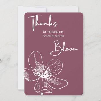 small business thank you card