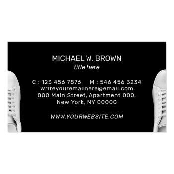 Small Sneaker Shoes Sport Business Card Back View