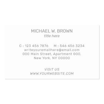 Small Sneaker Shoes Sport Gray Business Card Back View