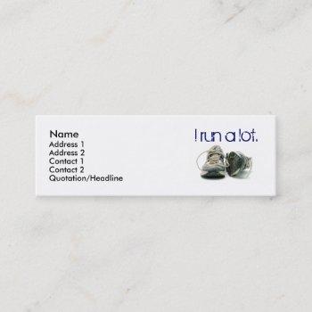 sneakers, name, address 1, address 2, contact 1... mini business card
