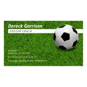 Small Soccer Coach | Sport Business Card Front View