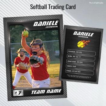 softball trading card, gifts for softball players calling card