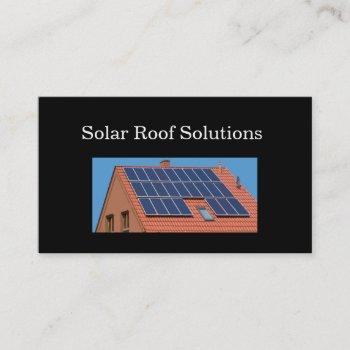 solar energy solutions double side business cards