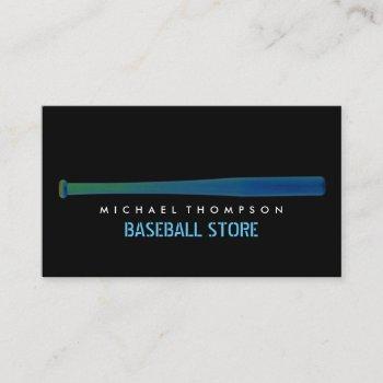 solarized baseball bat, baseball player, coach business card