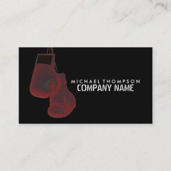 solarized boxing gloves, boxer, boxing trainer business card