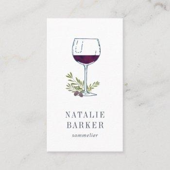 sommelier | winemaker | wine industry business card