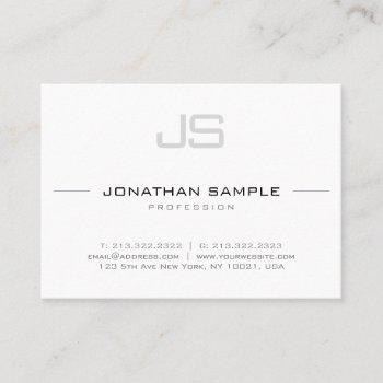 sophisticated monogram trendy smooth design business card