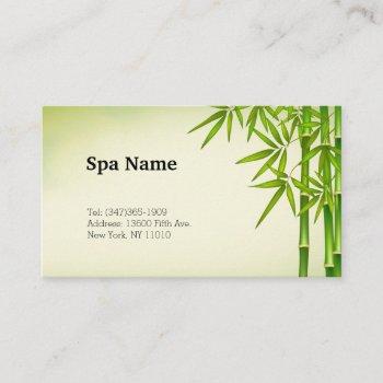 spa massage business card