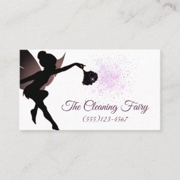 sparkle fairy maid house cleaning services business card