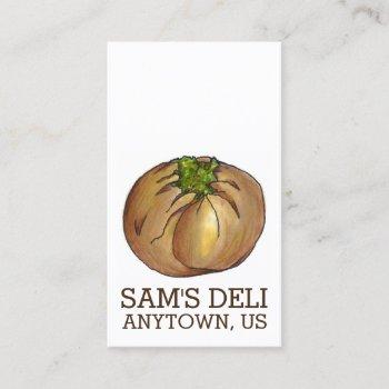 spinach knish jewish deli food cooking restaurant business card