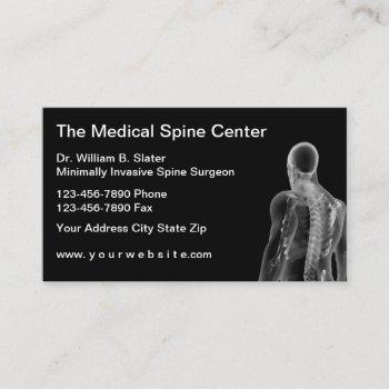 spine doctor medical theme business card
