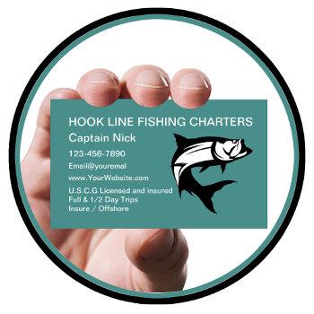 sports fishing charter business cards