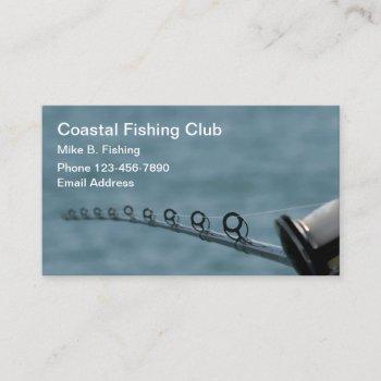 sports fishing tackle bait store business card