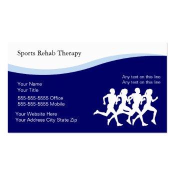 Small Sports Physical Therapy Business Cards Front View