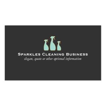 Small Spray Bottle Home Cleaning Service Business Card Front View