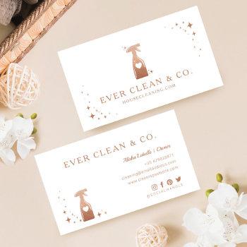 spray bottle professional maid & house cleaning business card
