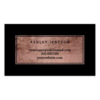 Small Spray Tans Logo Lashes Rose Gold Typography Black Business Card Back View