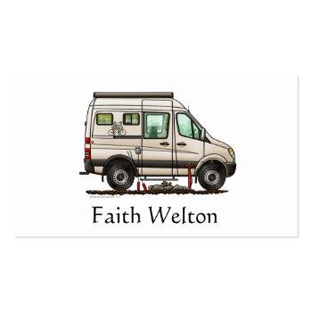 Small Sprinter Camper Van Rv Happy Camper Business Card Front View