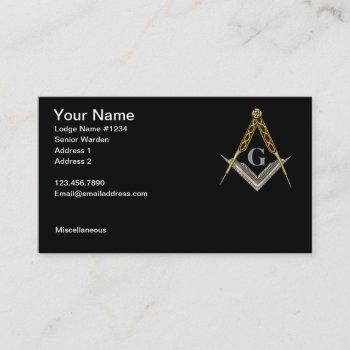 square and compass with all seeing eye business card