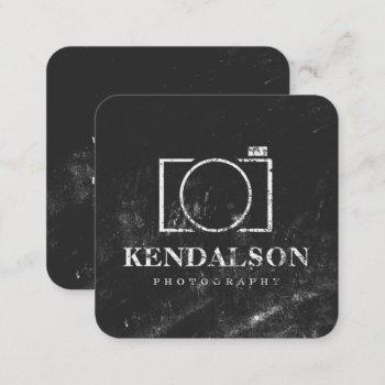 square chalkboard photography square business card