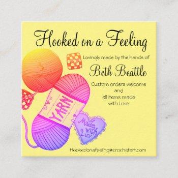 square yarn/crochet/knitting business cards