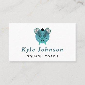 squash racquetball coach sports instructor teacher business card
