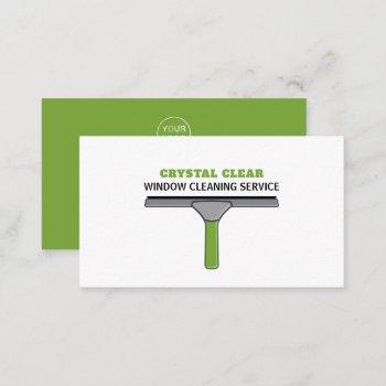 squeegee, window cleaner, cleaning service business card