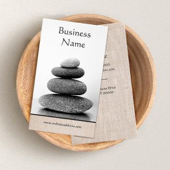stacked stones holistic wellness and healing arts business card