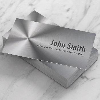 stainless steel investigator business card