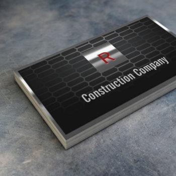 steel grids monogram construction business card