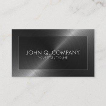 Small Steel Look Business Card Front View