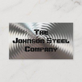 steel metal business cards