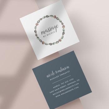 stone circle | massage or wellness square business card