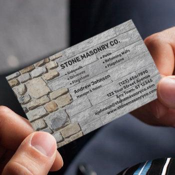 stone masonry company business card