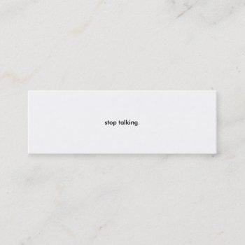 stop talking business cards