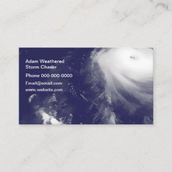 storm chaser hurricane theme business card