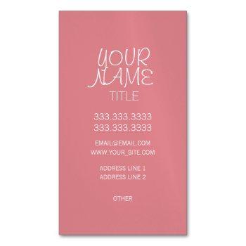 Small Strawberry Ice Freehand Simple Magnetic Business Card Front View